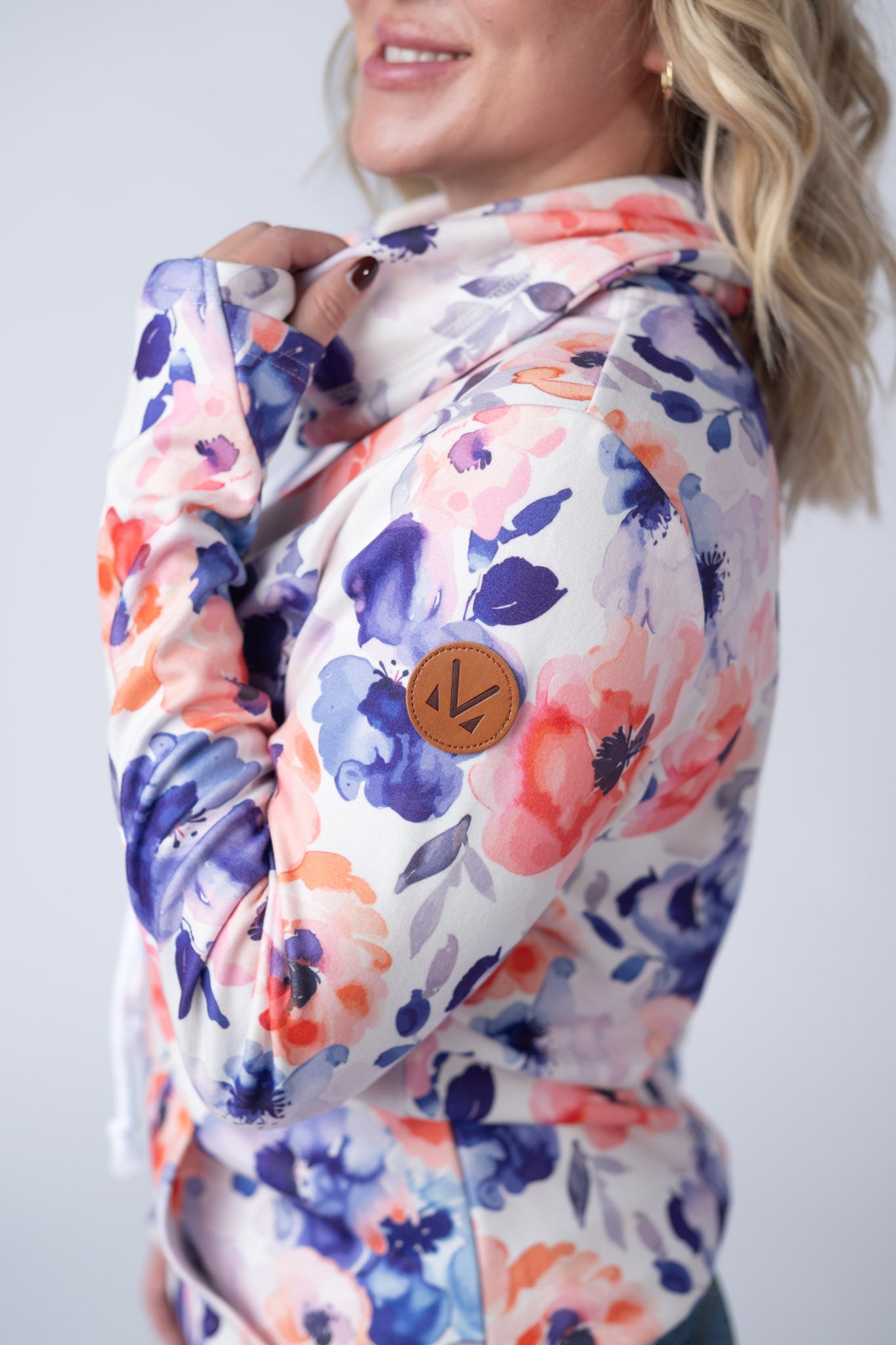 Soft Funnel Neck - Sunset Watercolor Floral