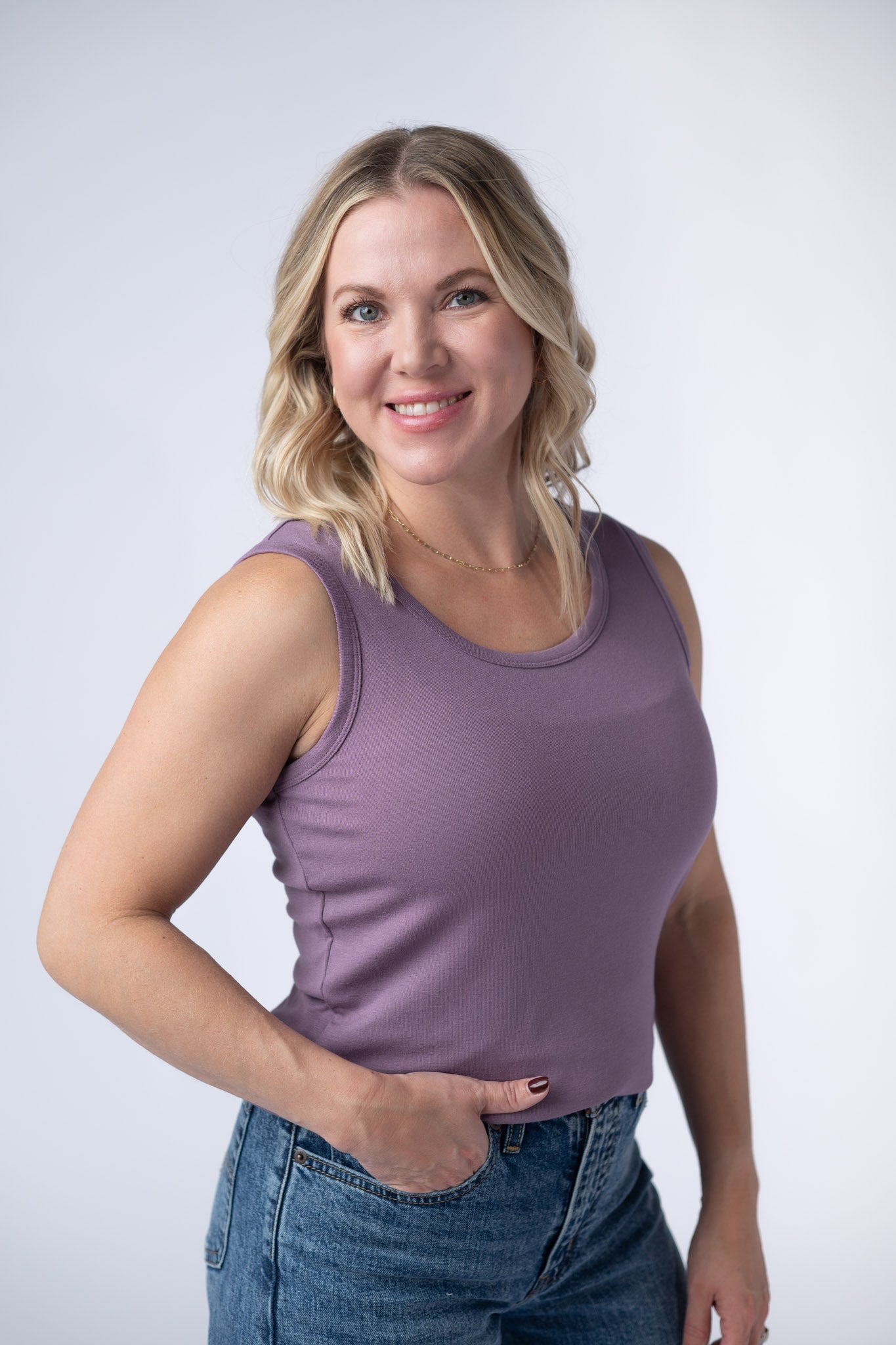 Ava Tank - Dusty Lavender