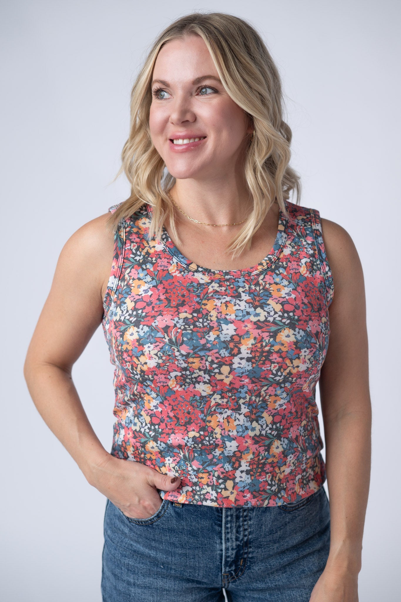 Ava Tank - Bright Floral