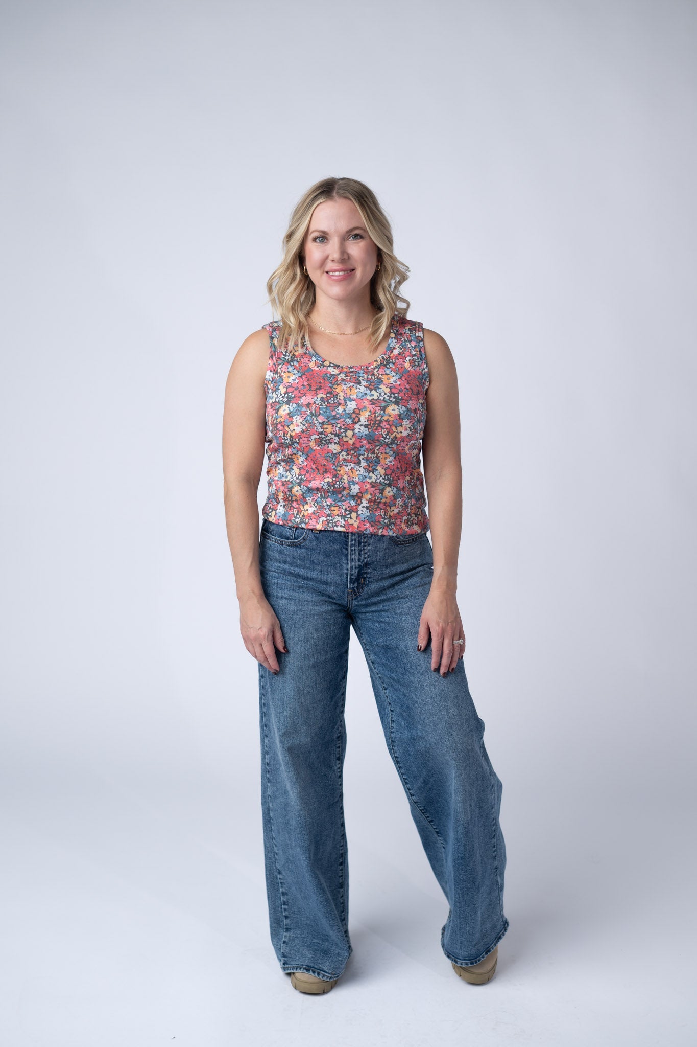 Ava Tank - Bright Floral