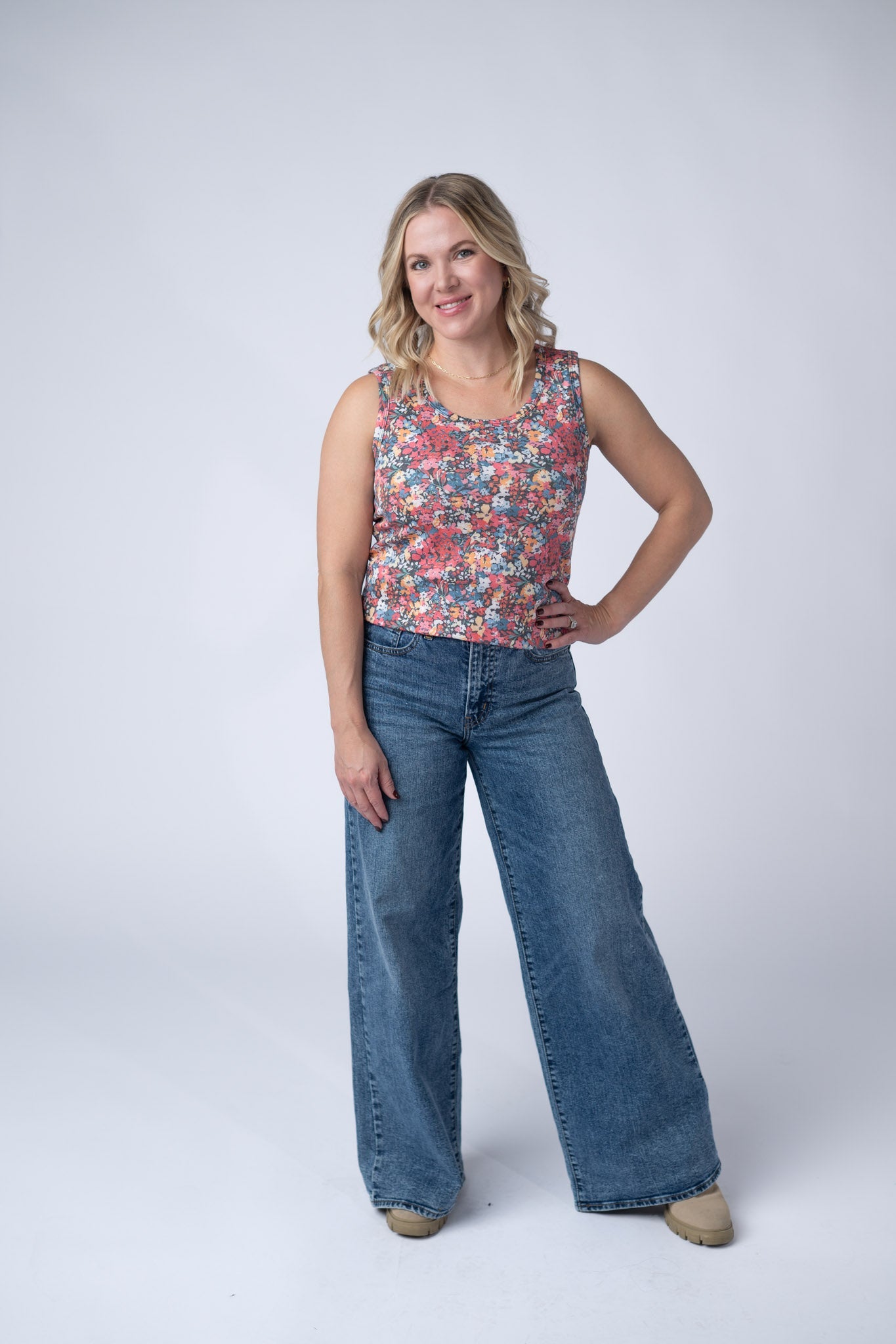 Ava Tank - Bright Floral