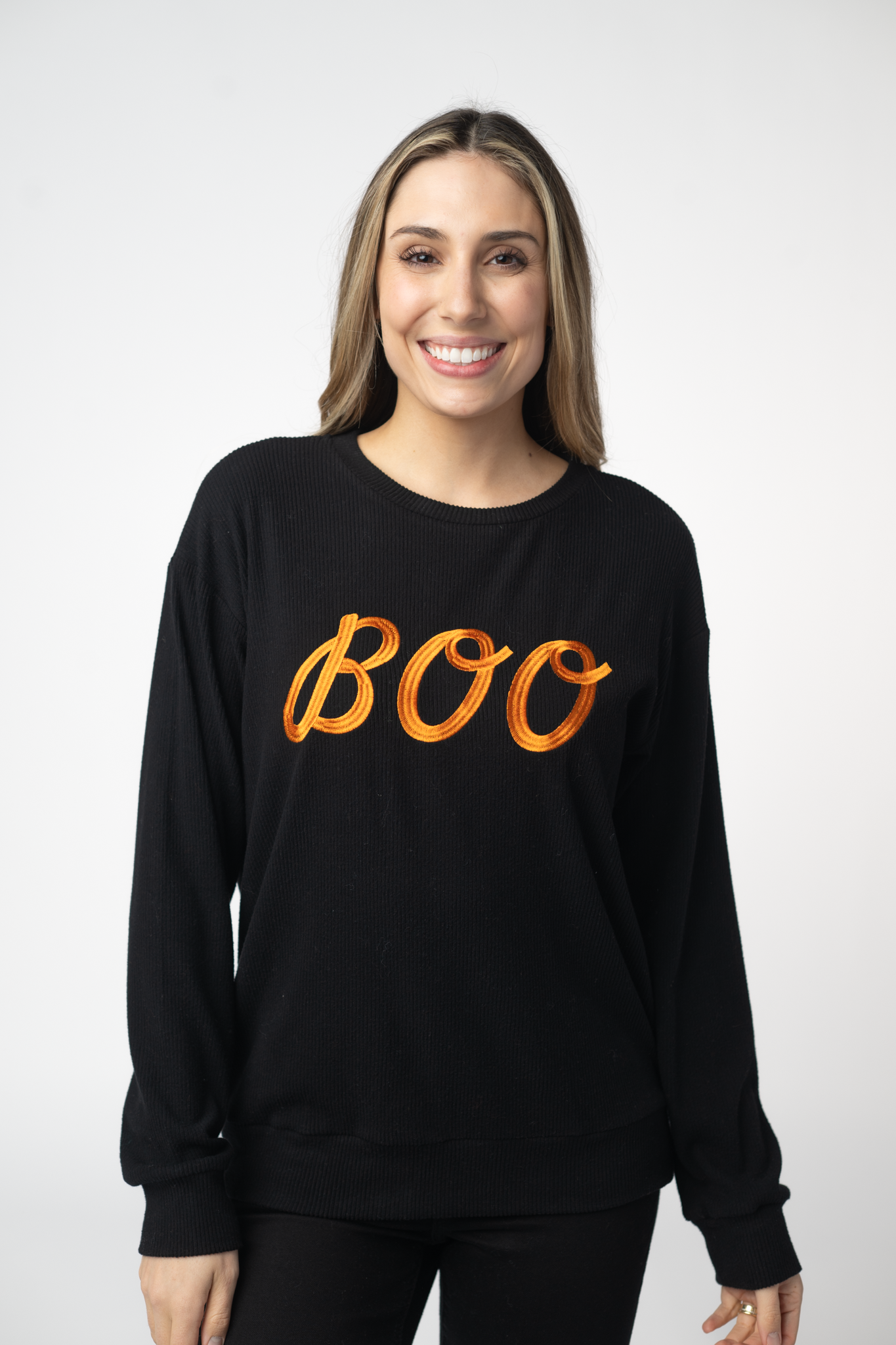 Corrine Embroidered Pullover Top - BOO