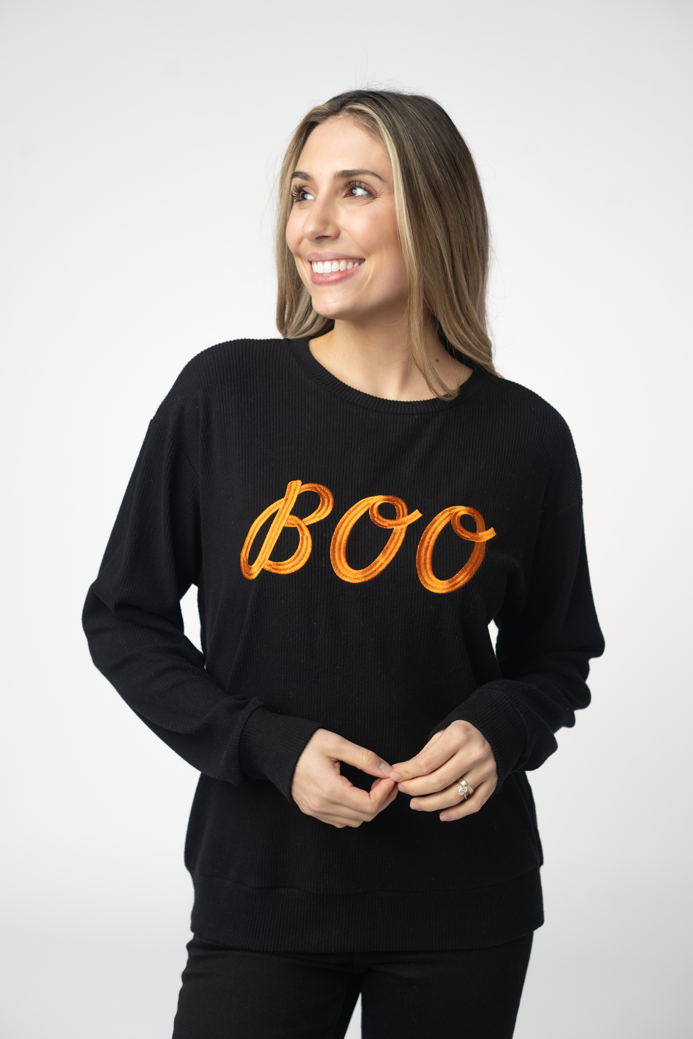 Corrine Embroidered Pullover Top - BOO