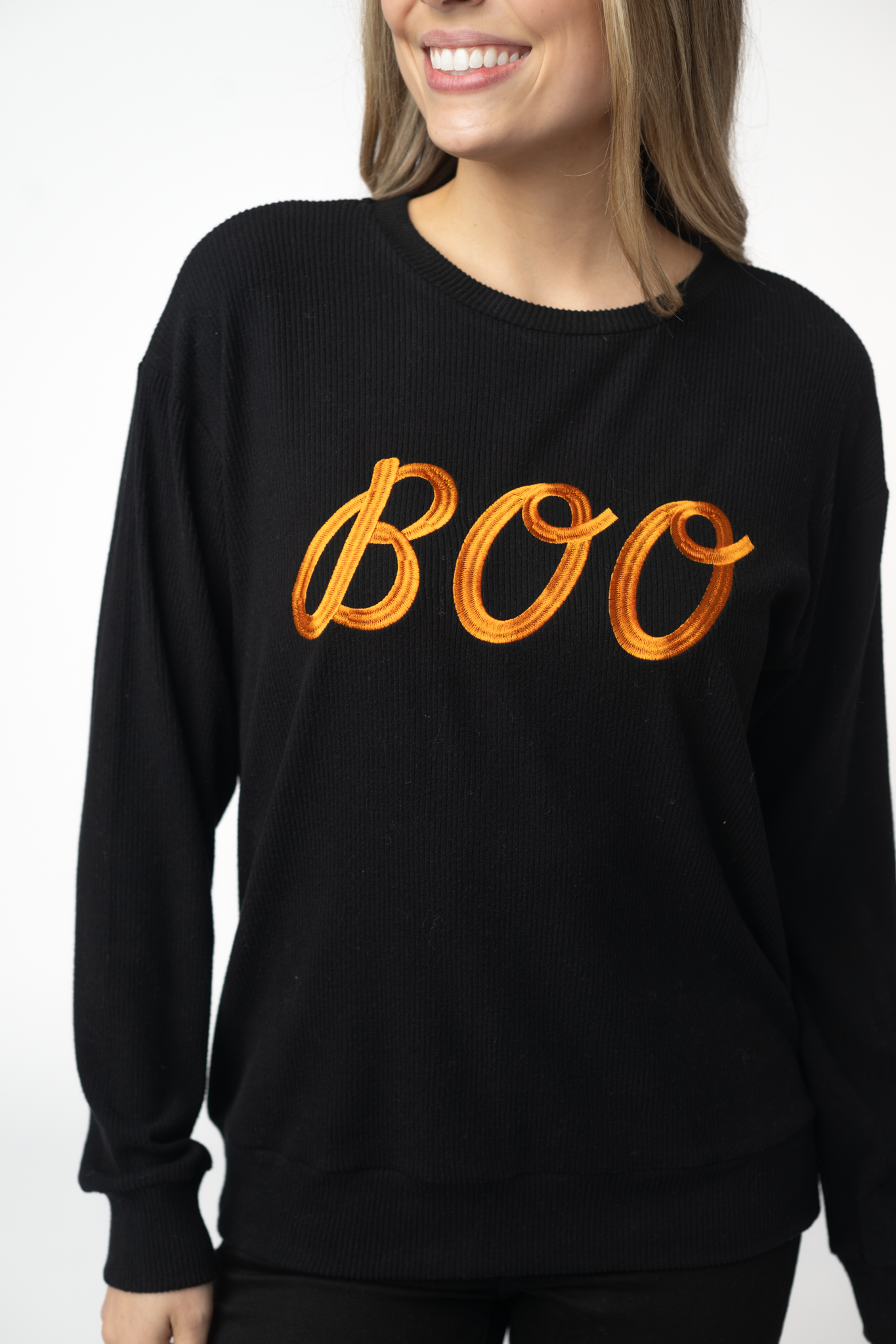 Corrine Embroidered Pullover Top - BOO