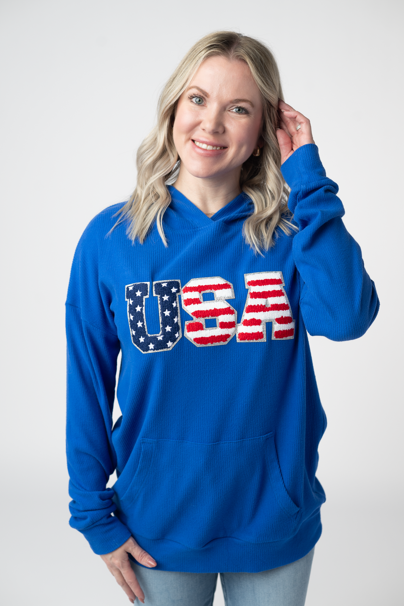 Corrine Hoodie - Royal Blue USA