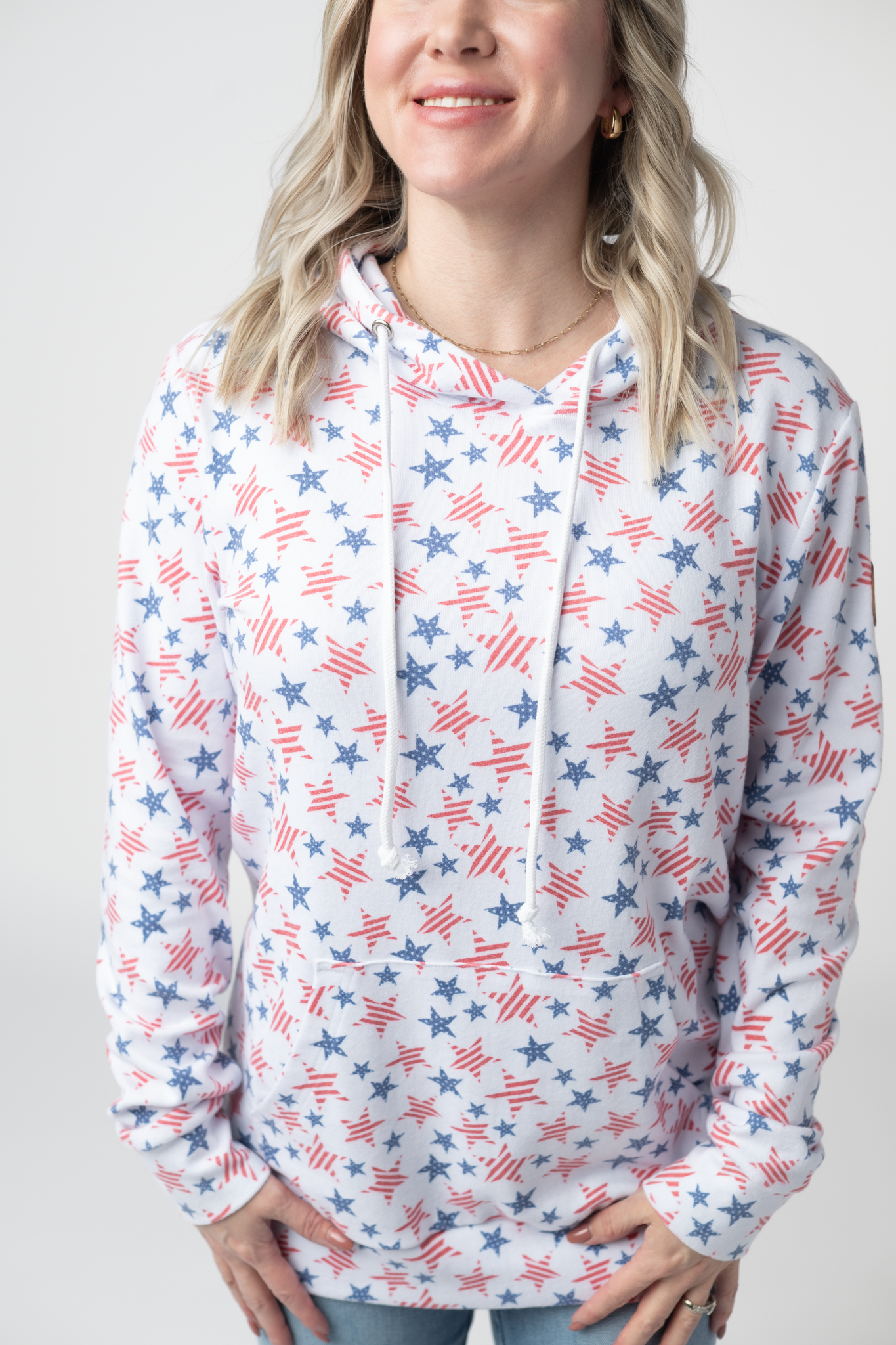 HHailey Pullover Hoodie - American Stars and Stripes