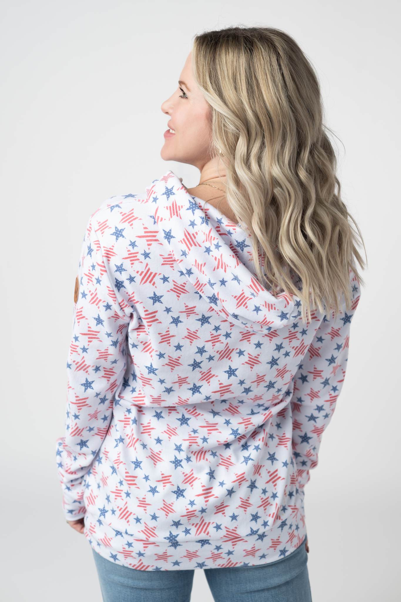 HHailey Pullover Hoodie - American Stars and Stripes