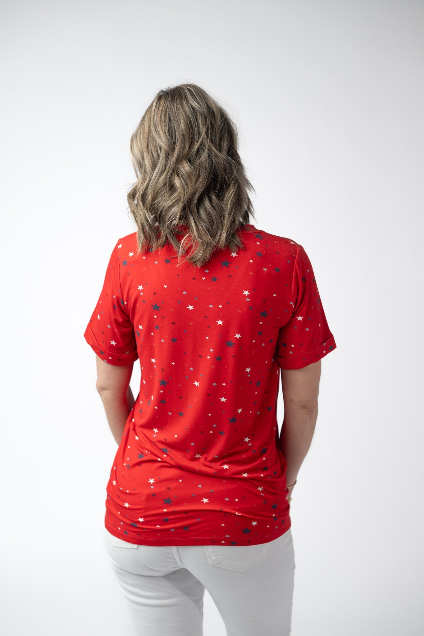 Sophie Top - Red Liberty Stars
