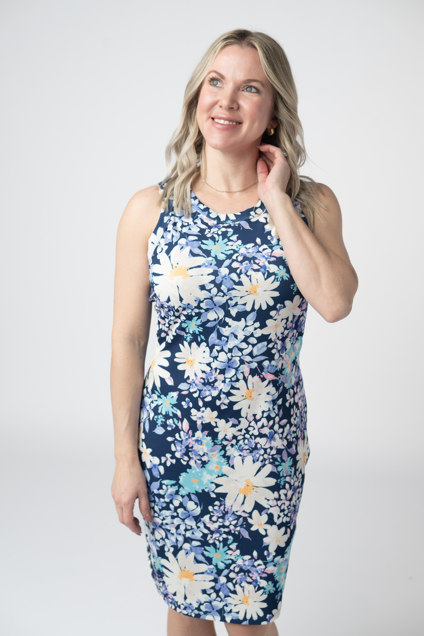 Mariah Ribbed Dress - Daisy Blues