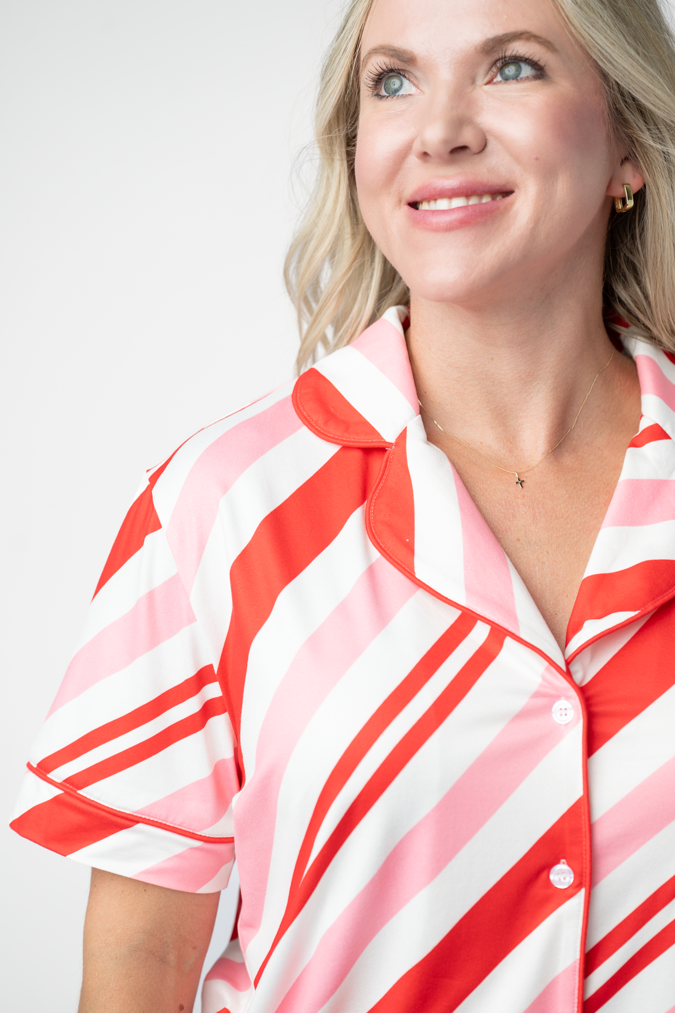 Brooke Top and Shorts Pajama Set - Candy Cane
