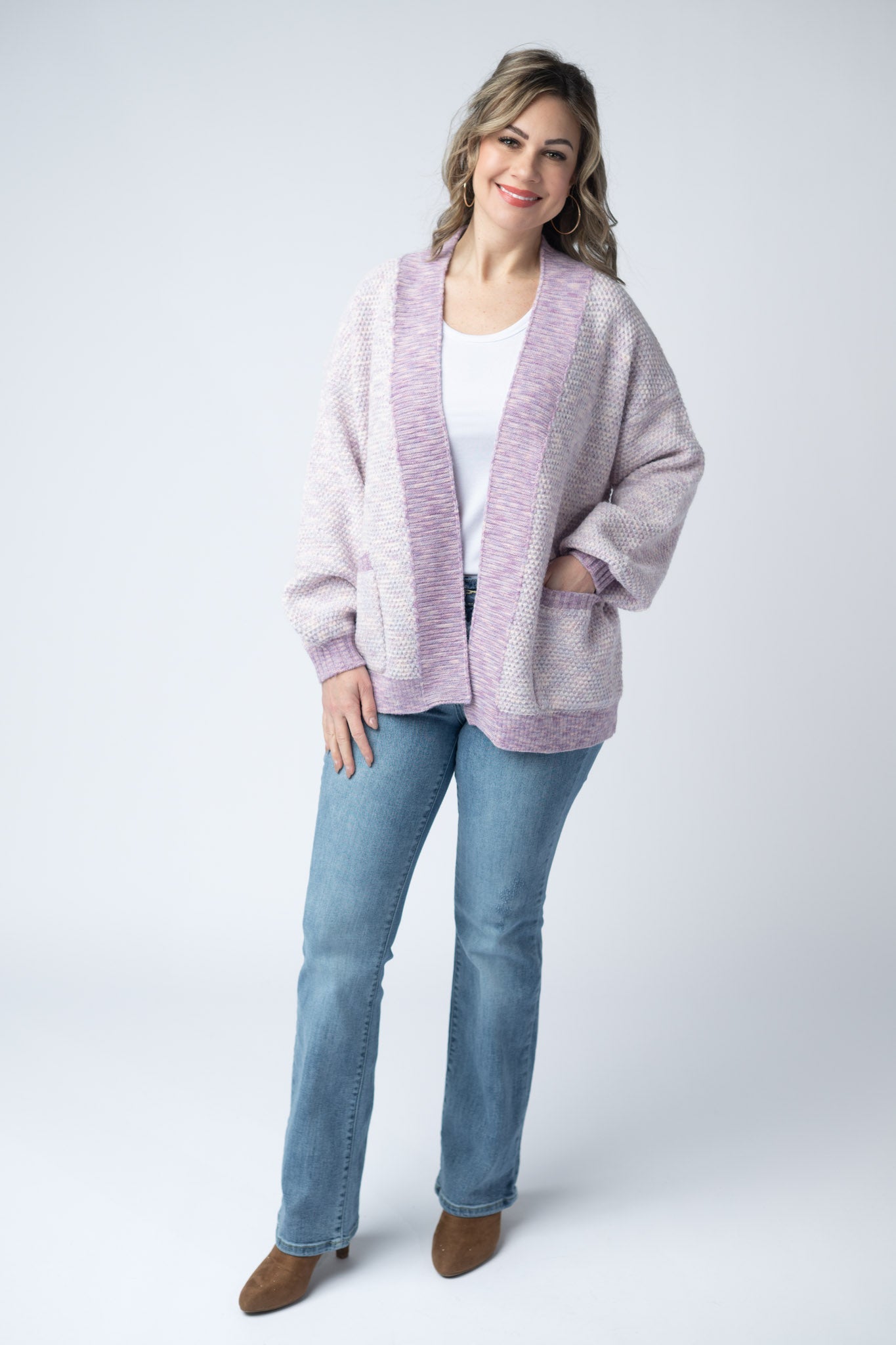 Kinsley Cardigan - Purple Mix