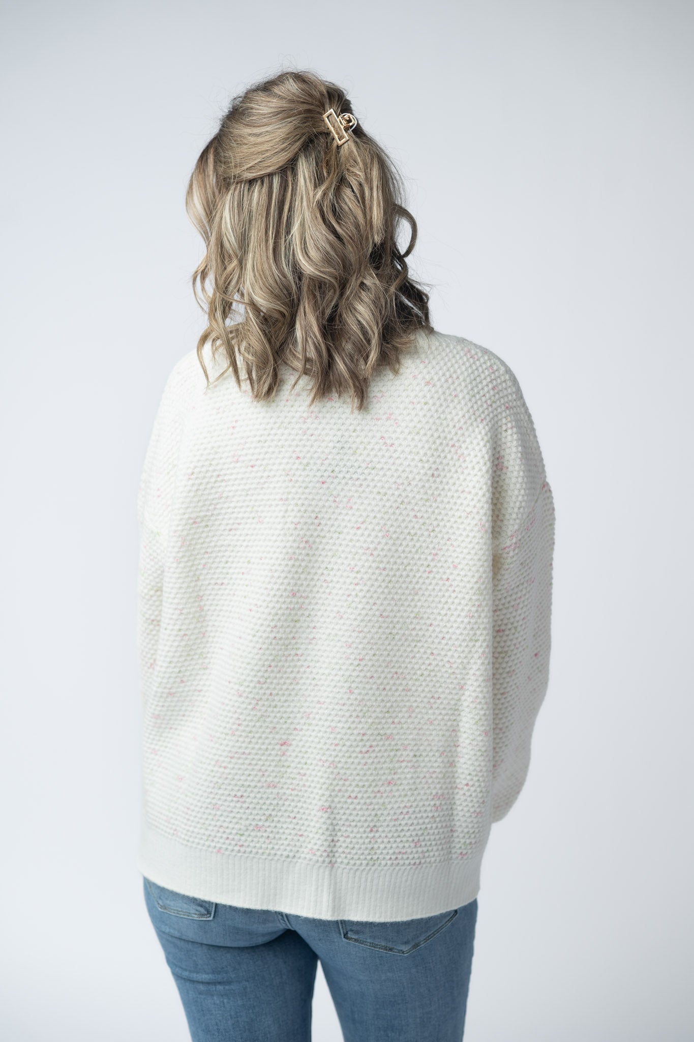 Kinsley Cardigan - Pink and Green Mix