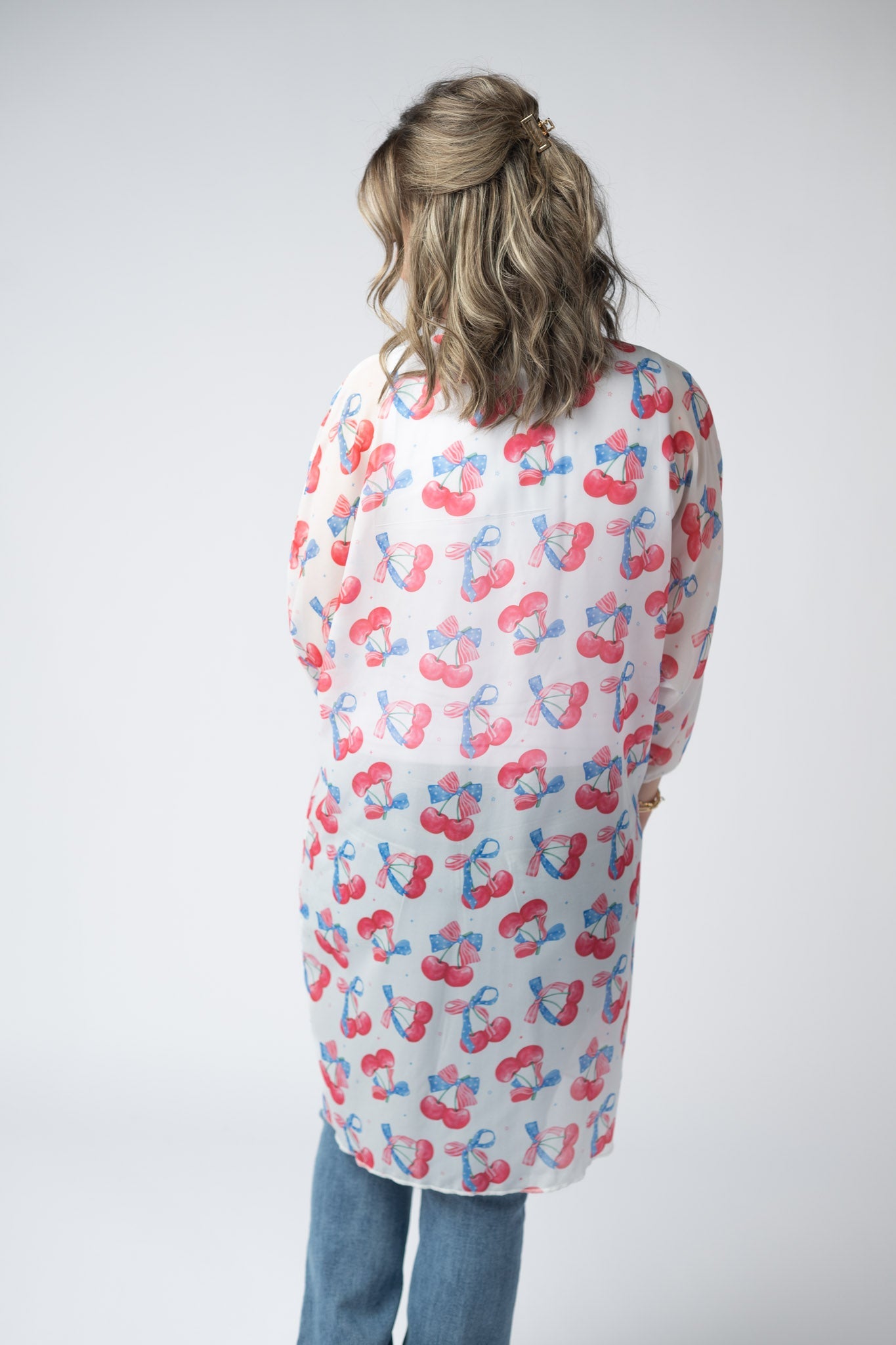 Patriotic Cherries Kimono