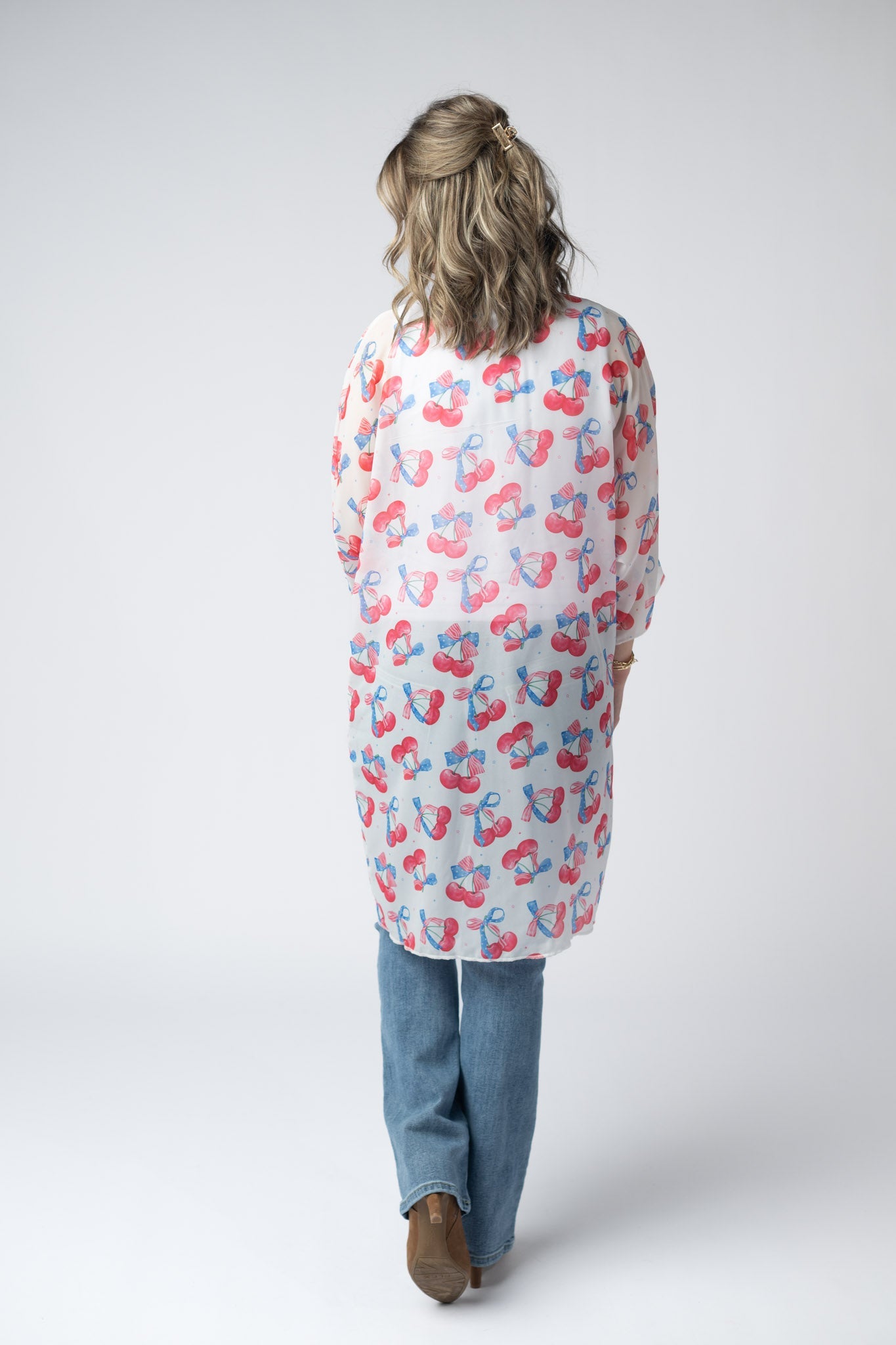 Patriotic Cherries Kimono