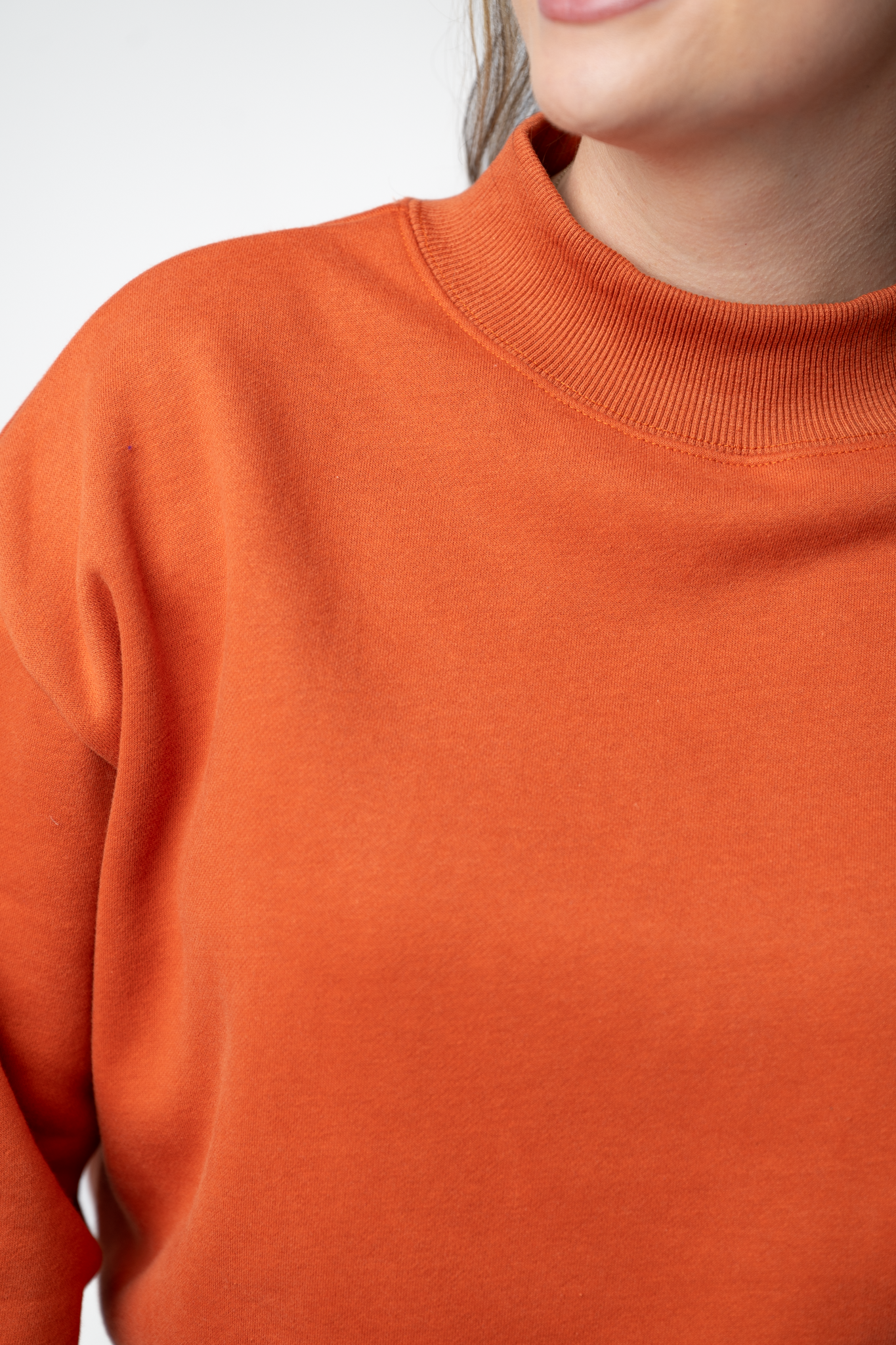 Marley Mock Neck Sweatshirt - Pumpkin