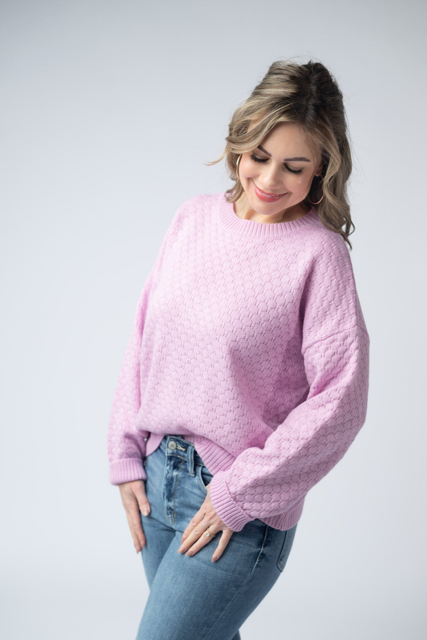 Gianna Pullover Sweater - Pink