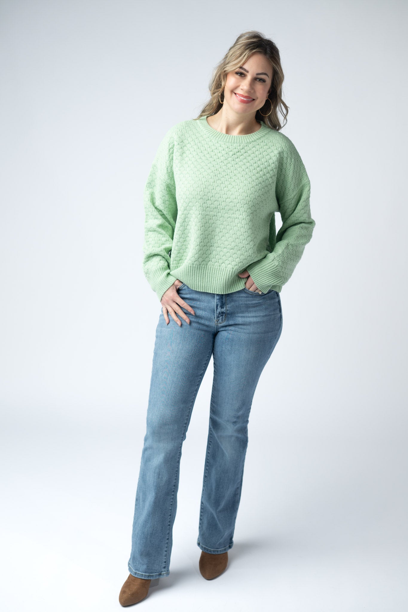 Gianna Pullover Sweater - Spring Sage Green