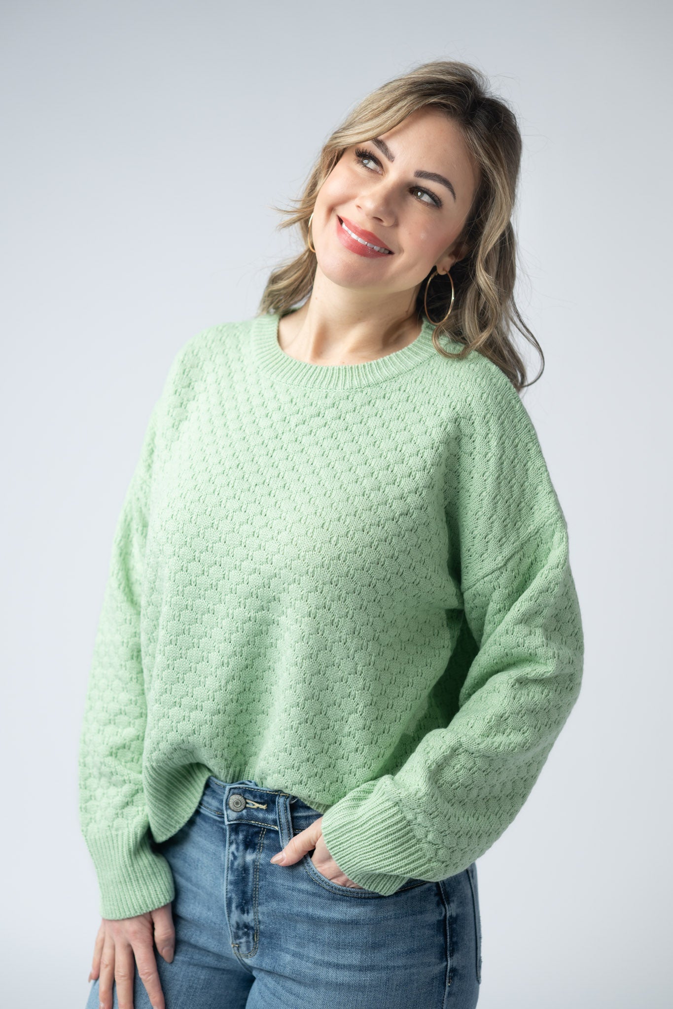 Gianna Pullover Sweater - Spring Sage Green