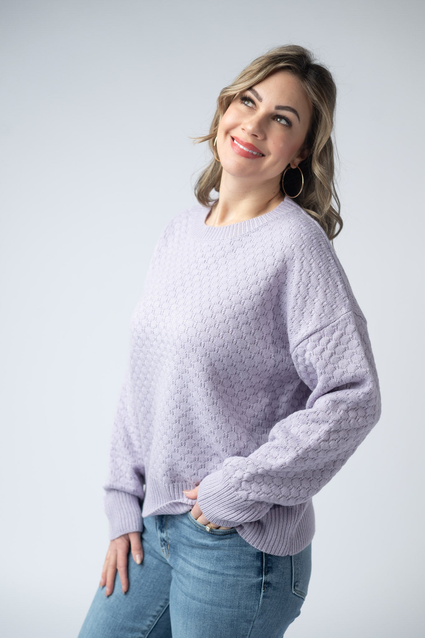 Gianna Pullover Sweater - Lavender