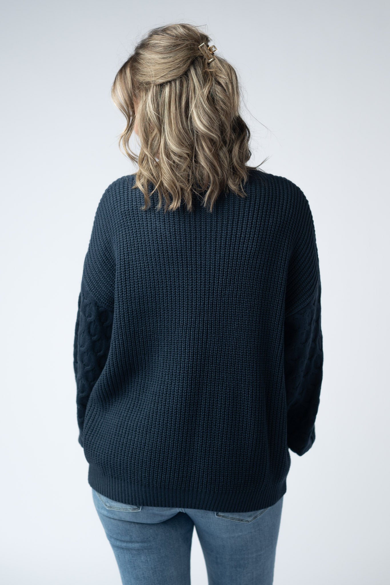 Talina Textured Sweater - Navy