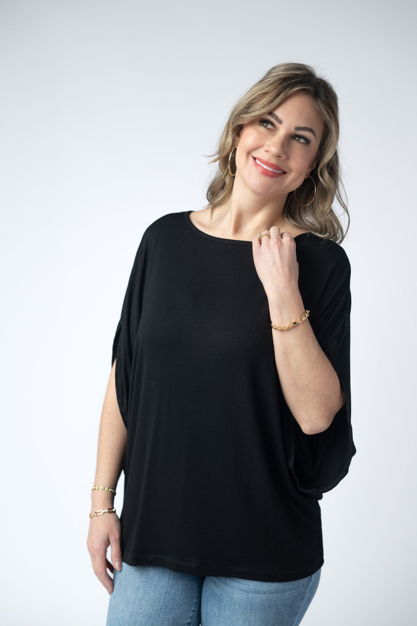 Darcy Dolman Top - Black