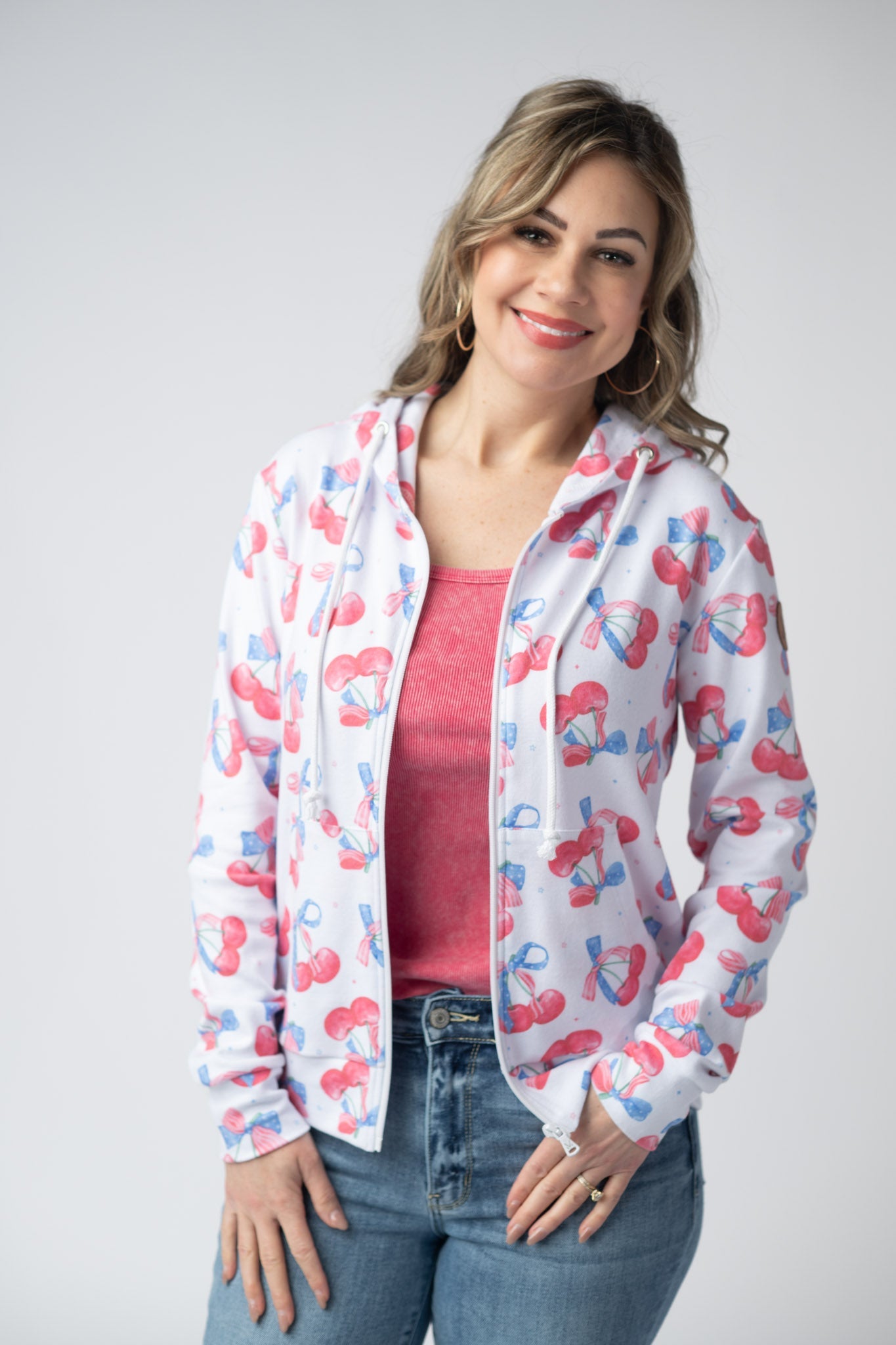 Fullzip Hoodie - Patriotic Cherries
