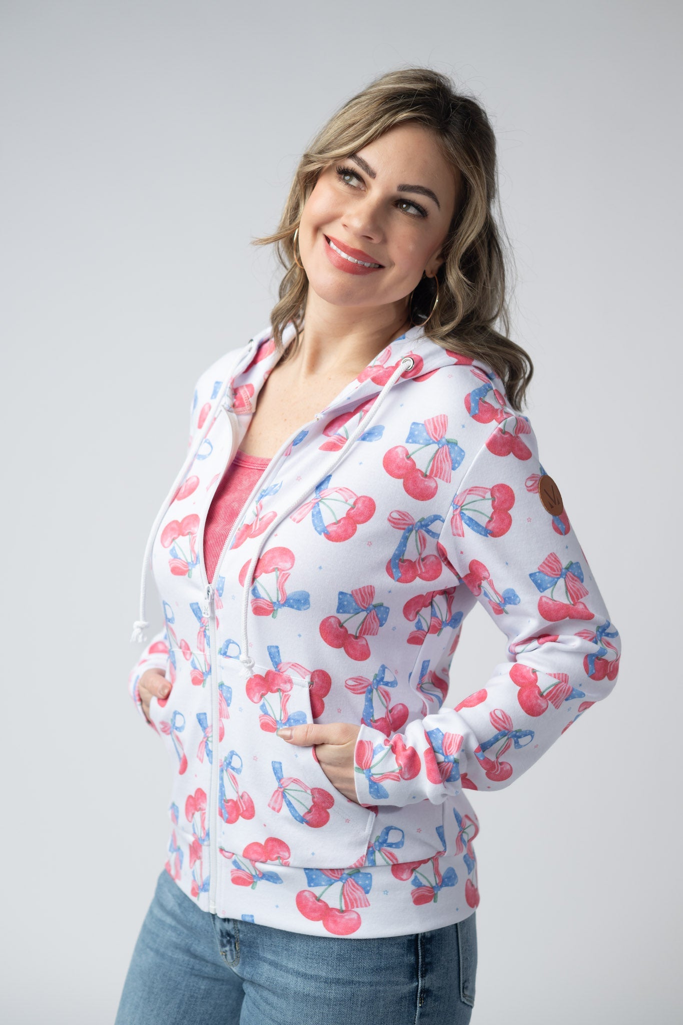 Fullzip Hoodie - Patriotic Cherries