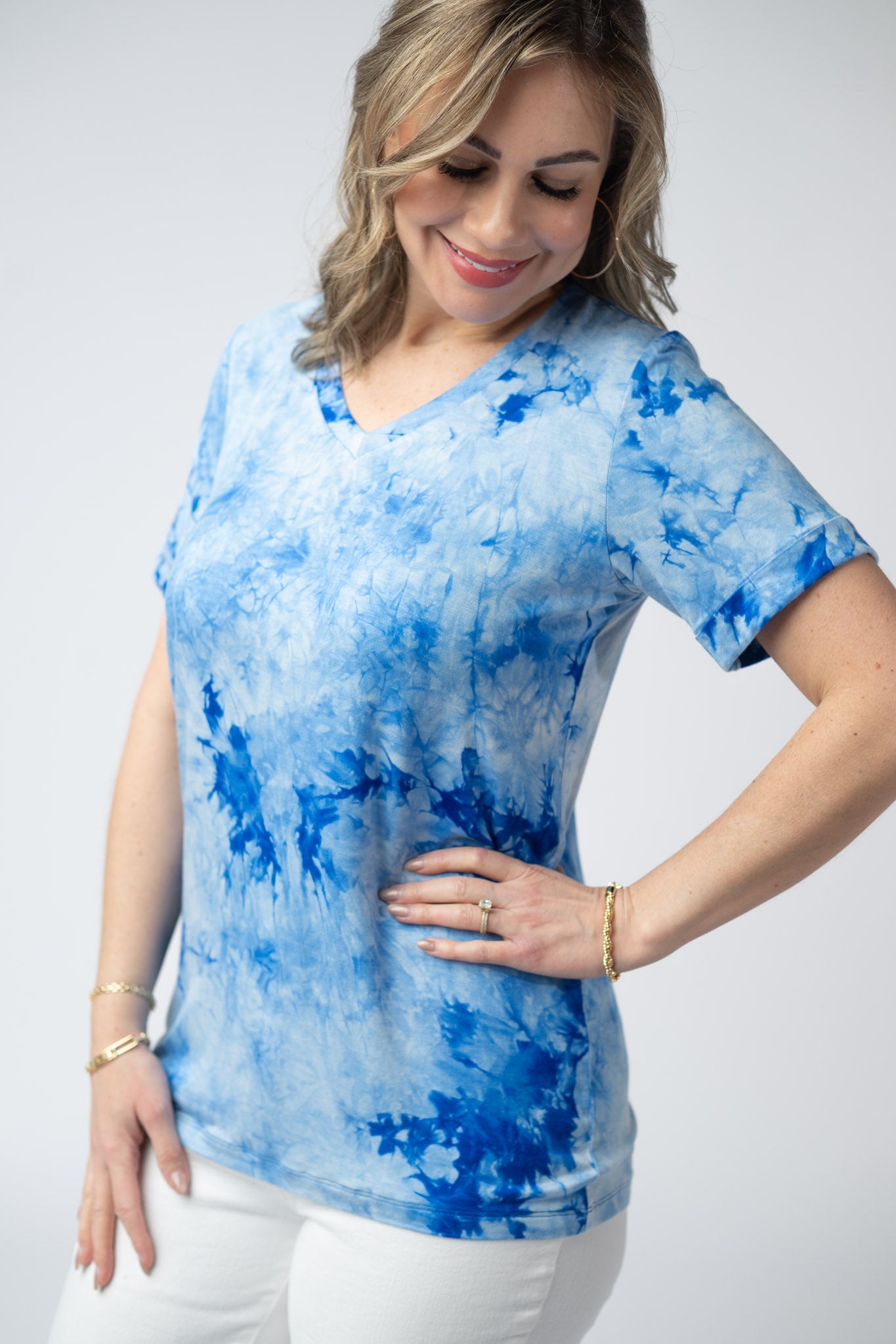 Sophie Top - Blue Tie Dye