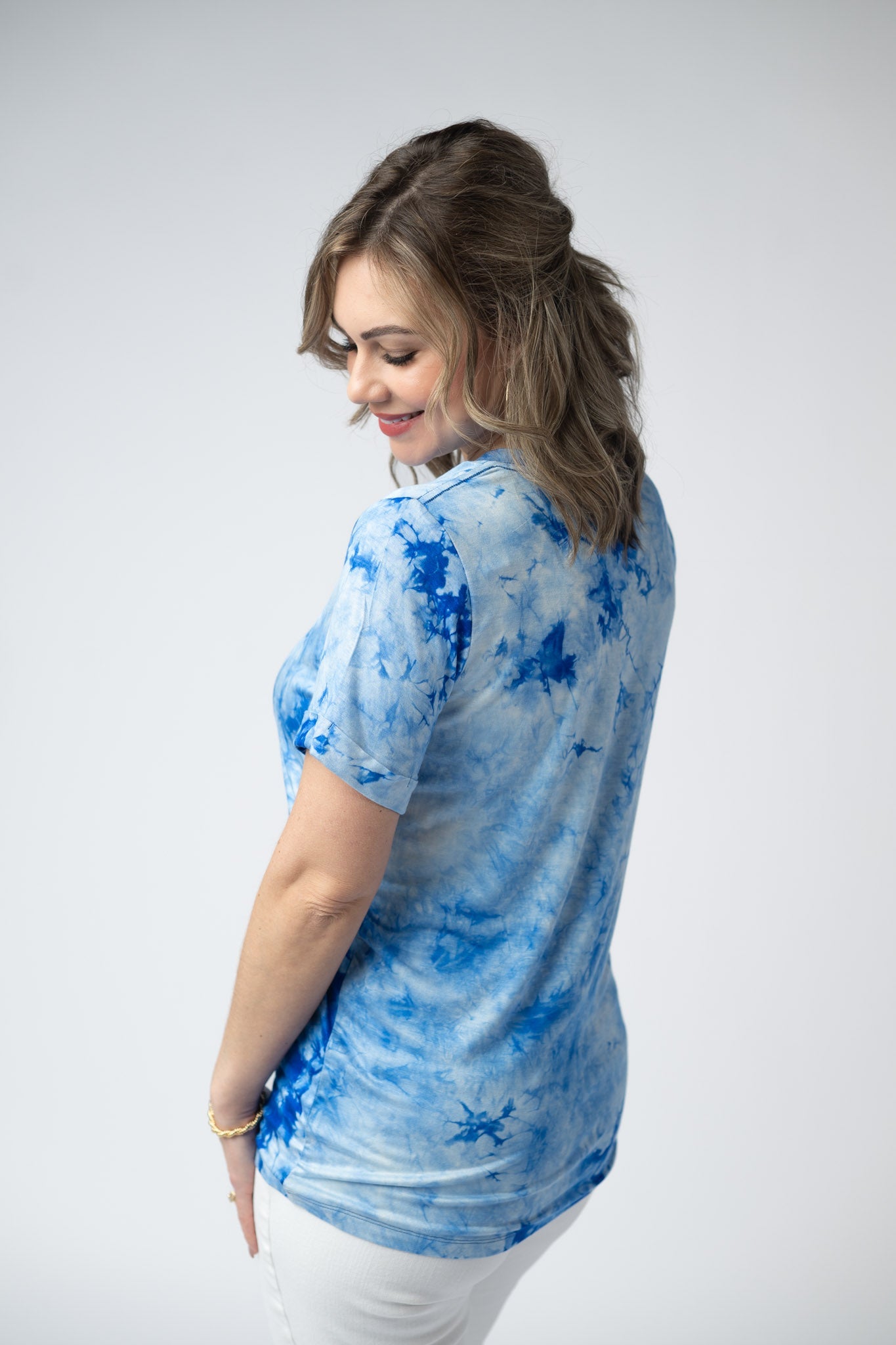 Sophie Top - Blue Tie Dye