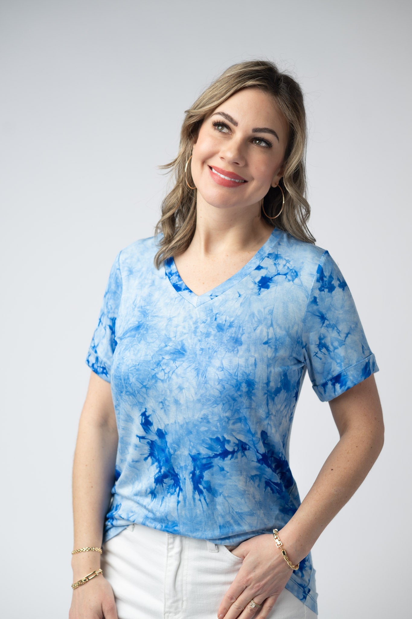 Sophie Top - Blue Tie Dye