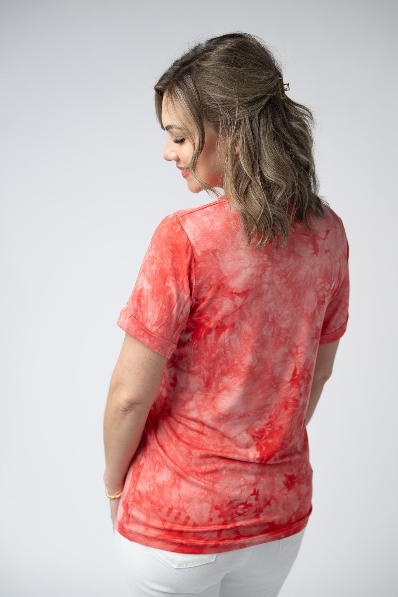 Sophie Top - Red Tie Dye