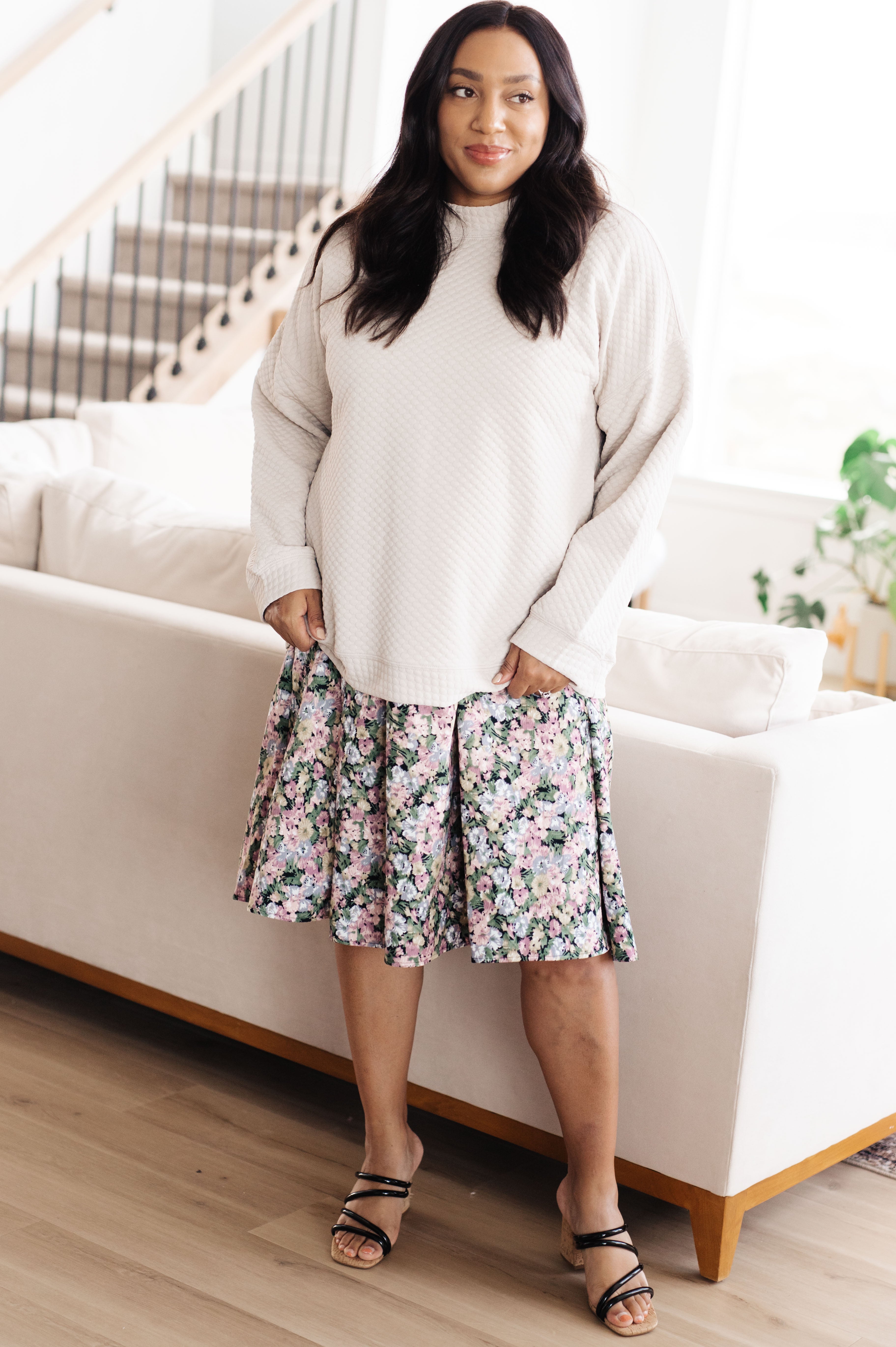 Don't Change Anything Mock Neck Pullover