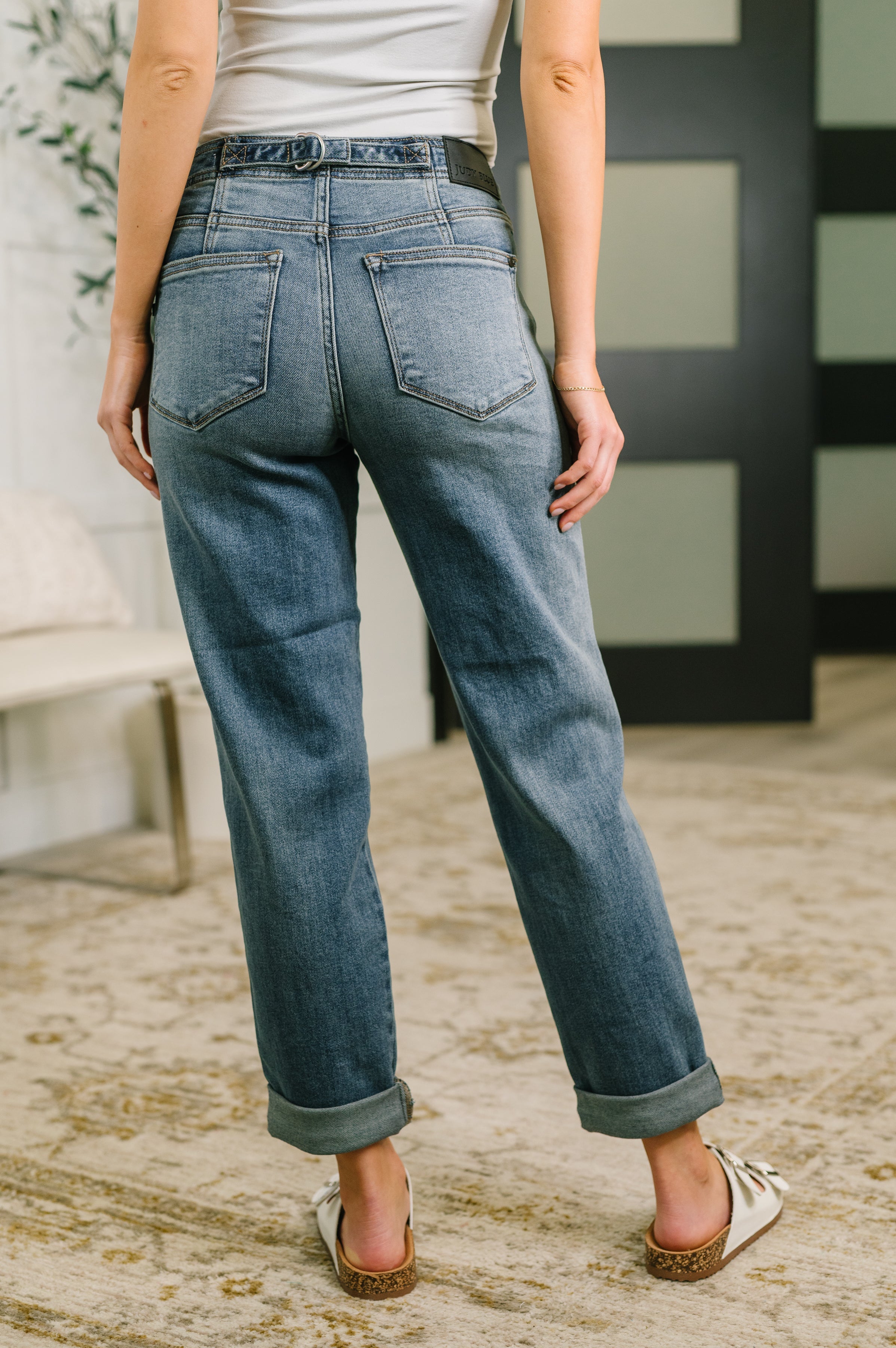 Doris Mid Rise Boyfriend with Adjustable Back Tab + Hollywood WB