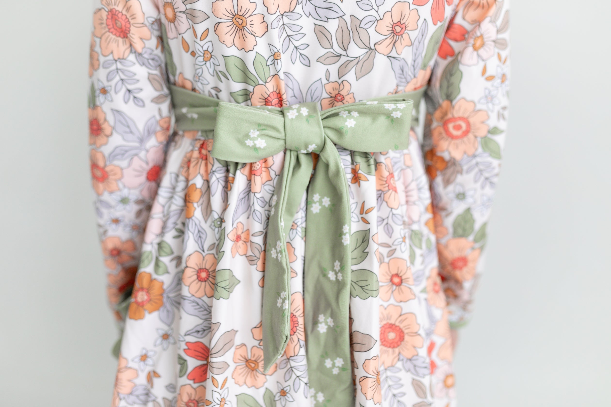 Sage Floral Dress