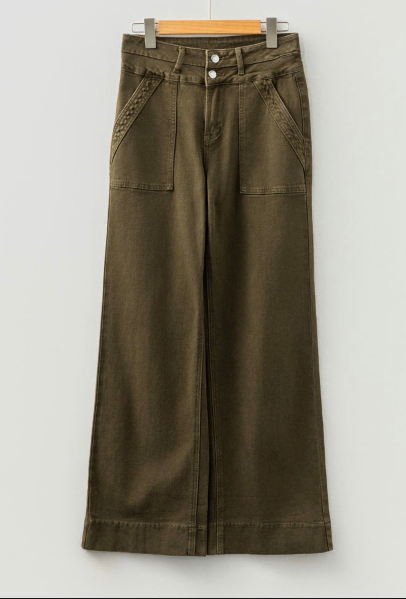 Green Loose Straight Jeans WTW
