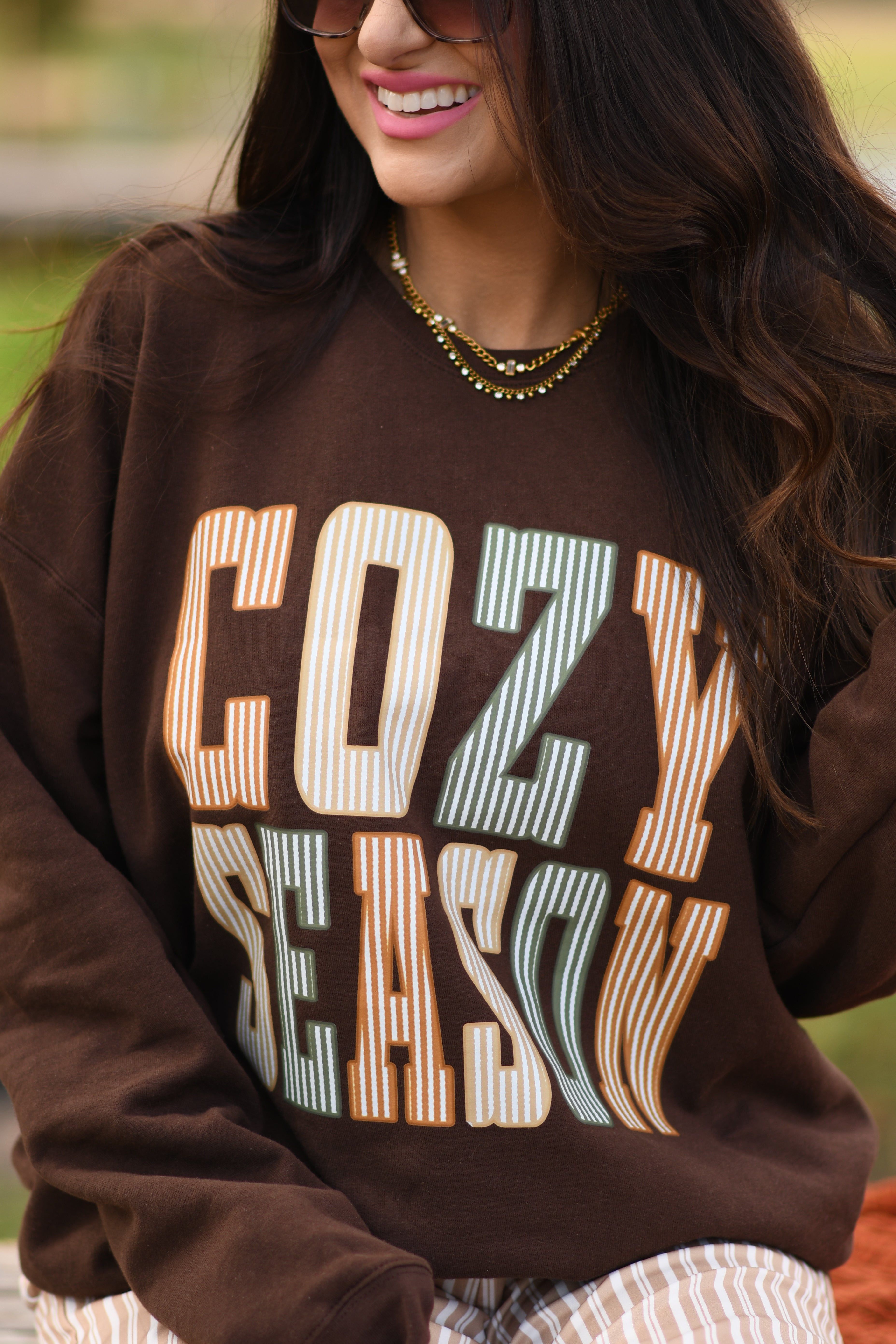 Cozy Season Stripes Sweatshirt
