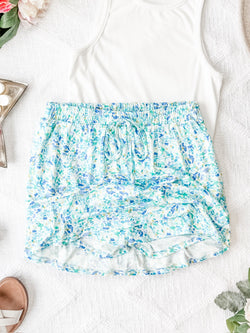 Sienna Skort - Aqua Micro Floral