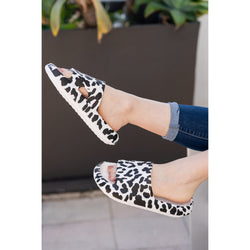 Ready to Ship | White Leopard Insanely Comfy -Beach or Casual Slides