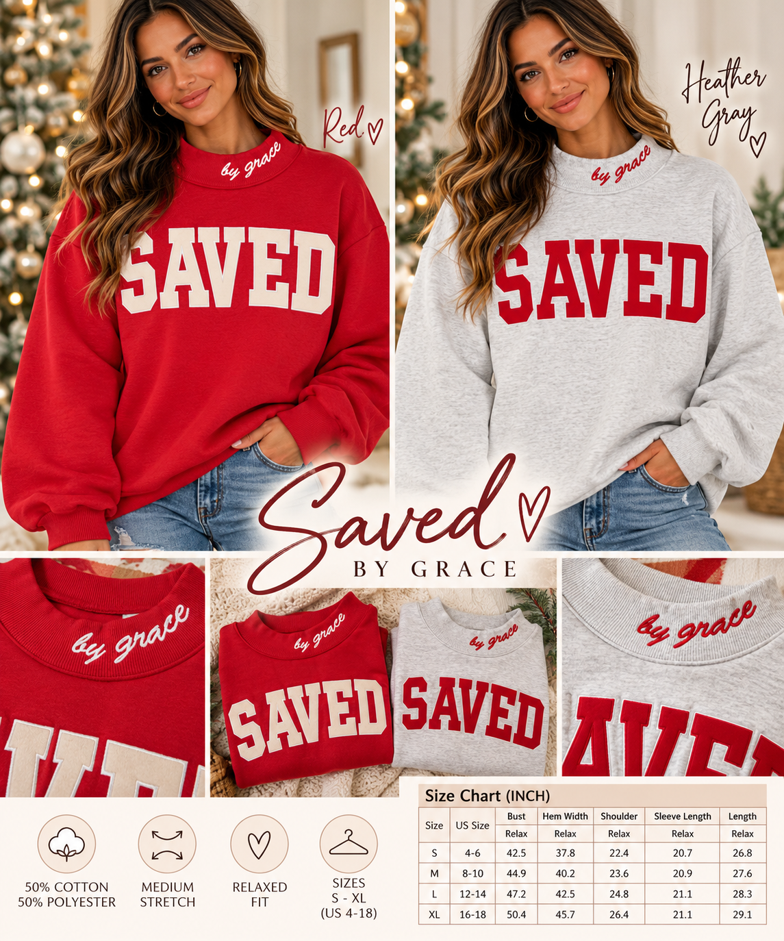 Saved By Grace Sweatshirt WTW