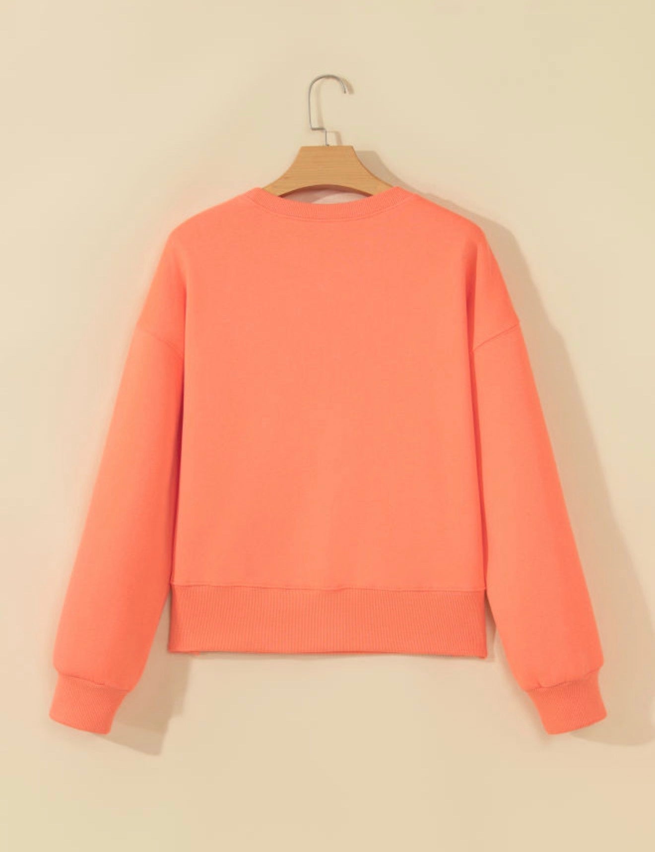 Orange Puff Print JESUS LOVES YOU Sweatshirt WTW