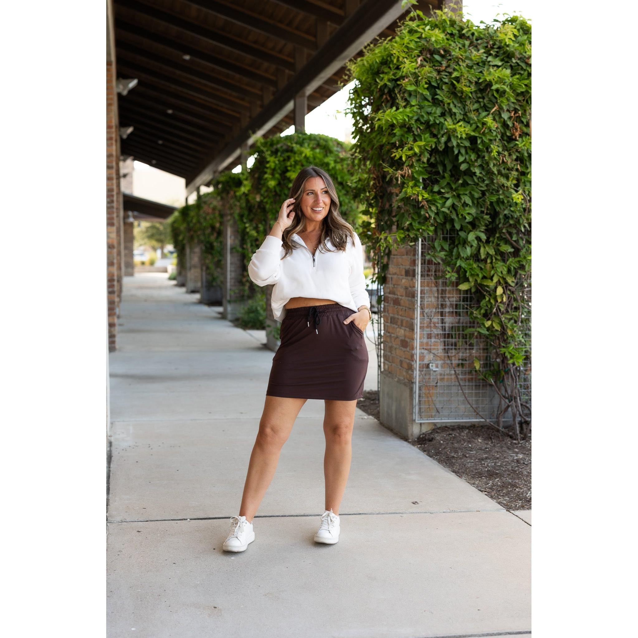 Ready to Ship | The Bridget BROWN Jogger Skirt