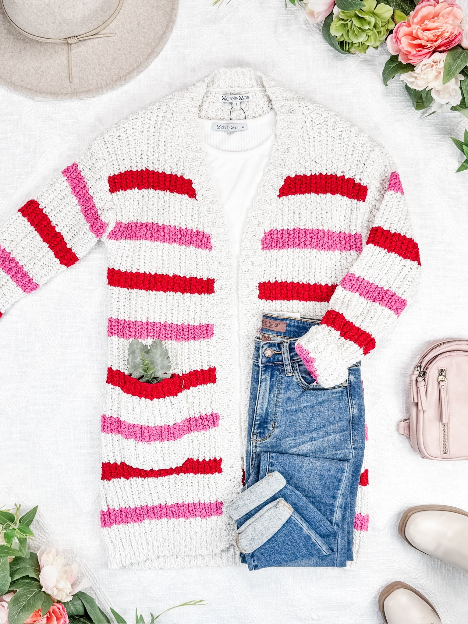 Valentine's Stripe Cardigan