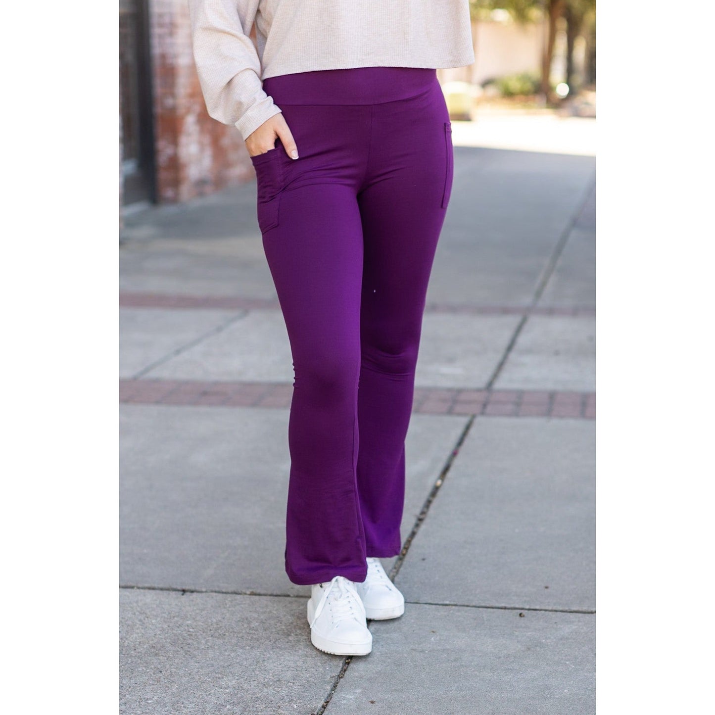 The Reese  Purple Flare Leggings