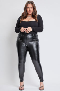Women's Plus Hyperstretch Metallic Skinny Pants