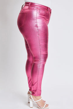Women's Plus Hyperstretch Metallic Skinny Pants