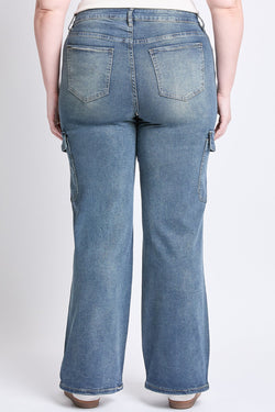 Women's Plus High Rise Wide Leg Skater Cargo Jeans