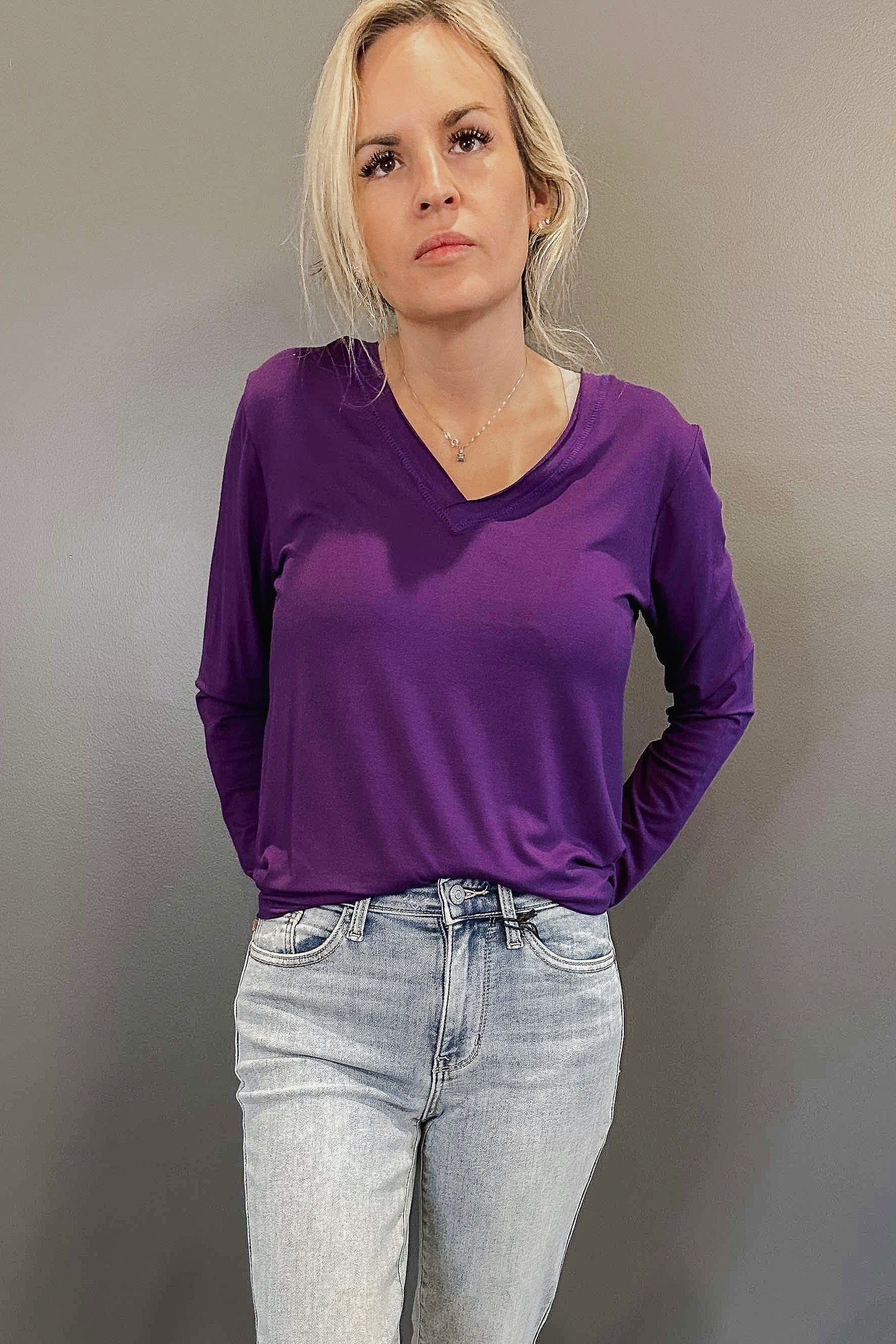 Everly Long Sleeve - Plum