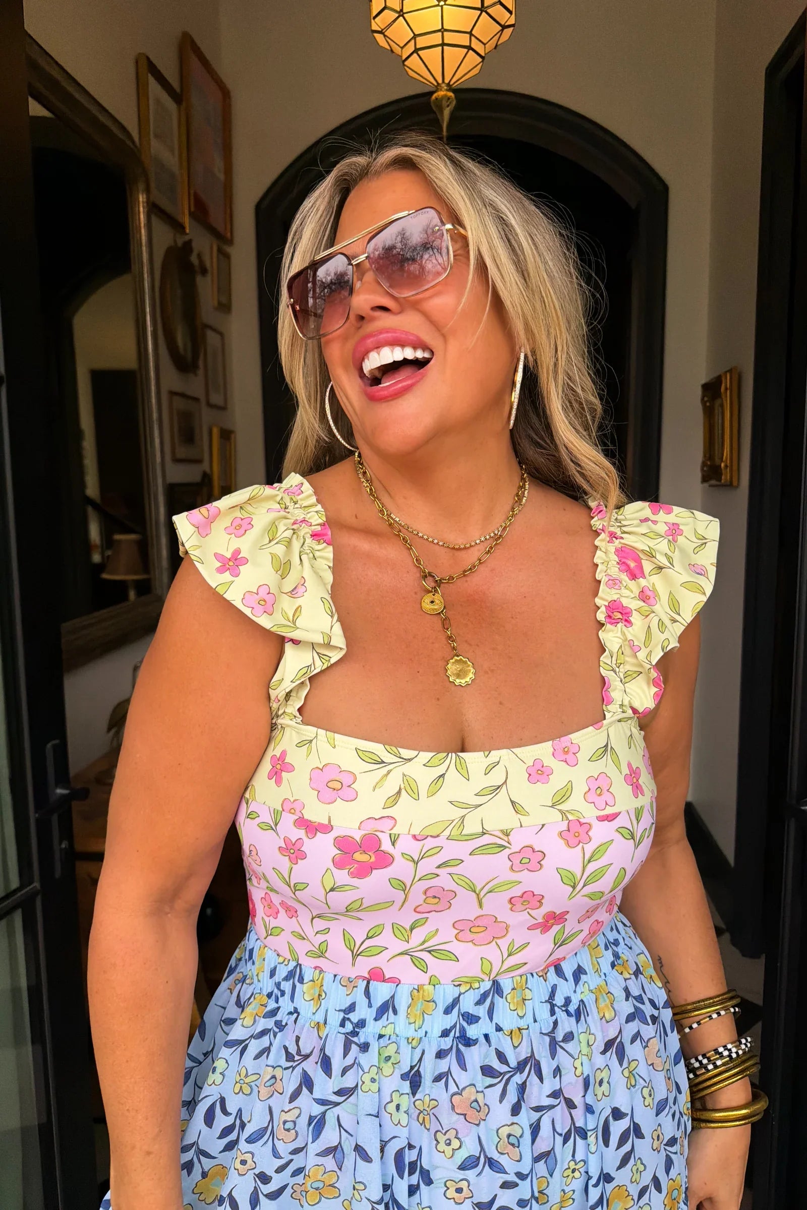 PREORDER: Floral Rainbow Swim Set