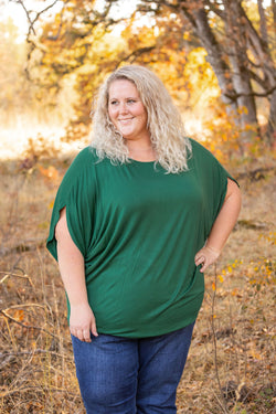 Darcy Dolman Top - Forest Green | Women's Flowy Top