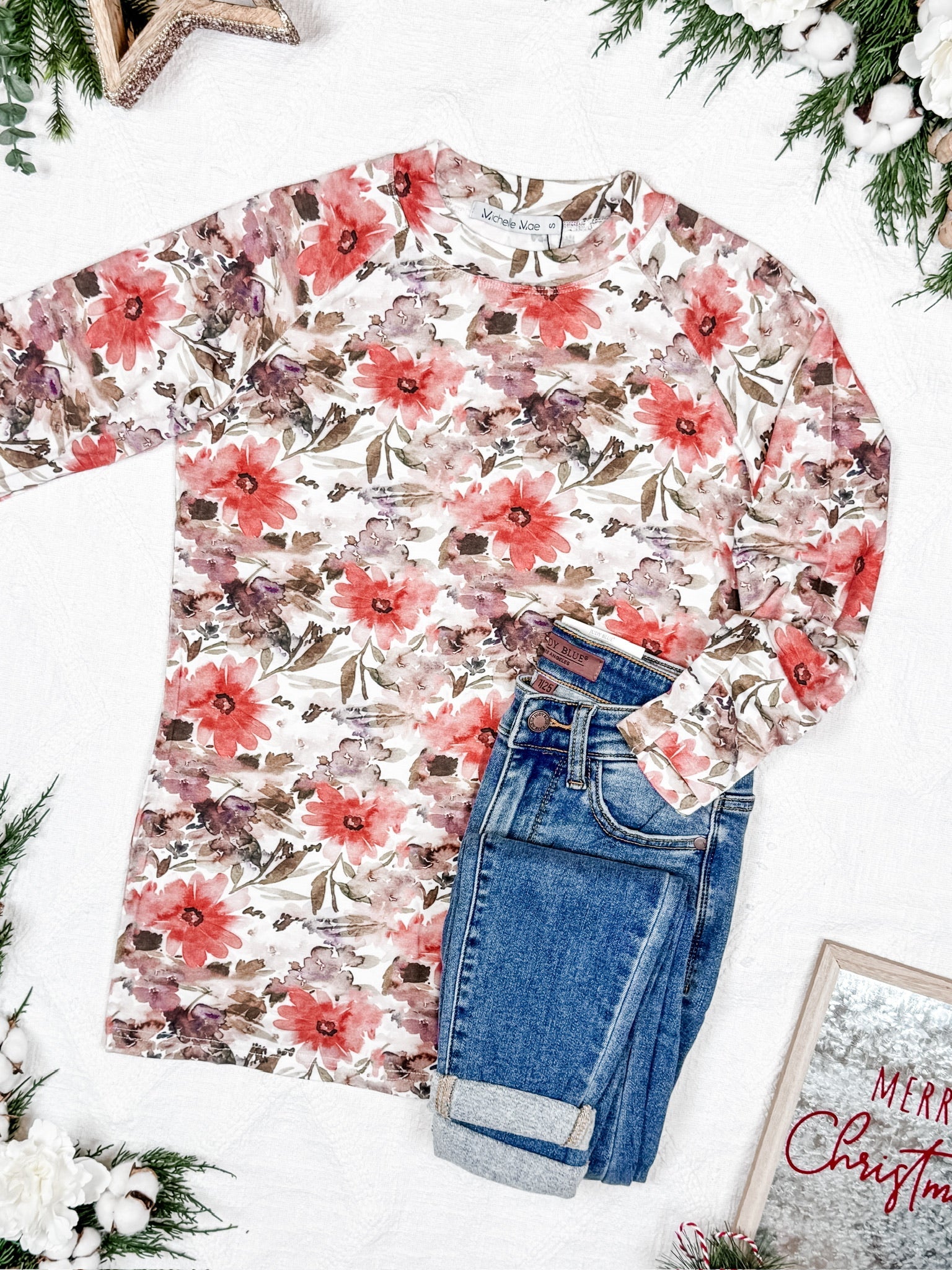 Blair Long Sleeve Top - Floral Sunset